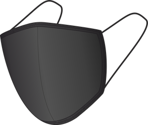 Хлопковая маска для лица BLACK-BLACK 1401165